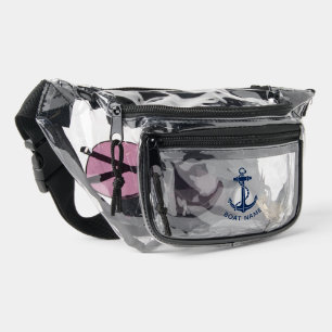 Boat Anchor Nautical Beach Trip Custom Clear Fanny Pack