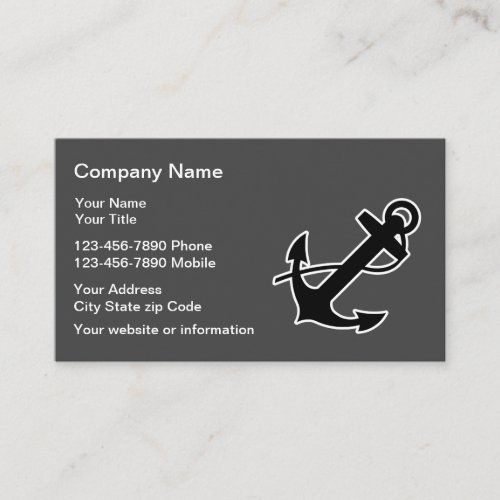 Boat Anchor Nautical Business Card
