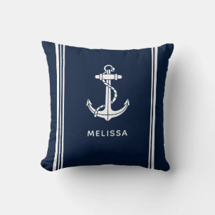Boat Anchor Nautical Custom Throw Pillow