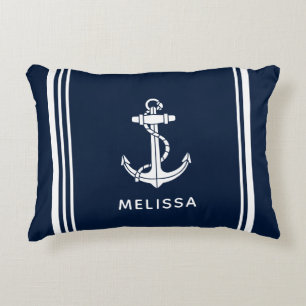 Boat Anchor Nautical Personalized Accent Pillow