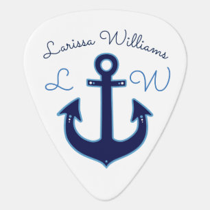boat anchor nautical personalized guitar pick
