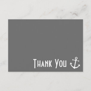 Boat Anchor Thank You Note Cards (Gray)