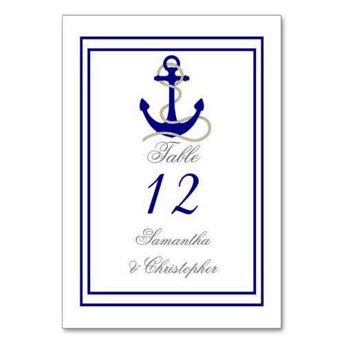 Boat anchor wedding table number