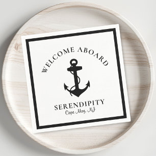 Boat Anchor Welcome Aboard Napkins