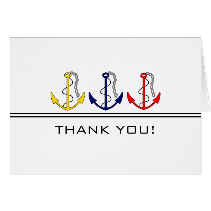 Boat Anchors Thank You Card