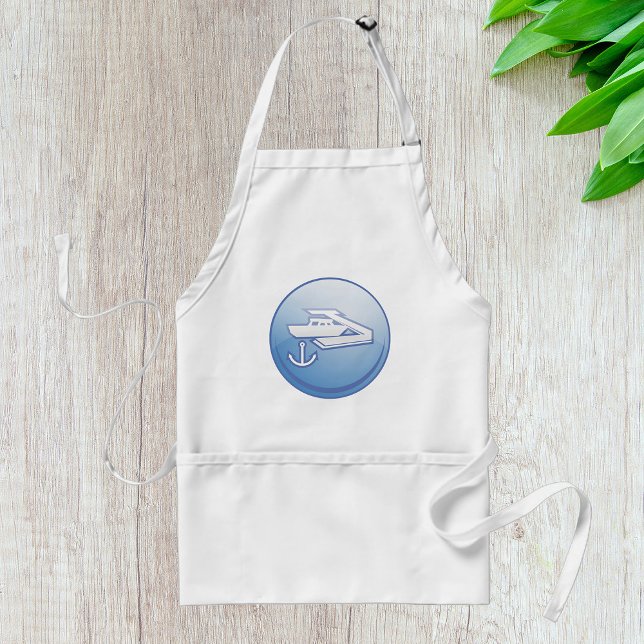 Boat and Anchor Nautical Marine Adult Apron (Creator Uploaded)