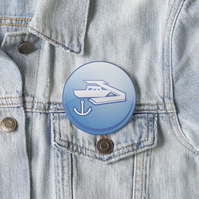 Boat and Anchor Nautical Marine Button (Creator Uploaded)