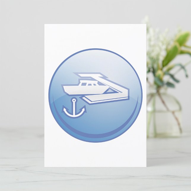 Boat and Anchor Nautical Marine Invitation (Creator Uploaded)