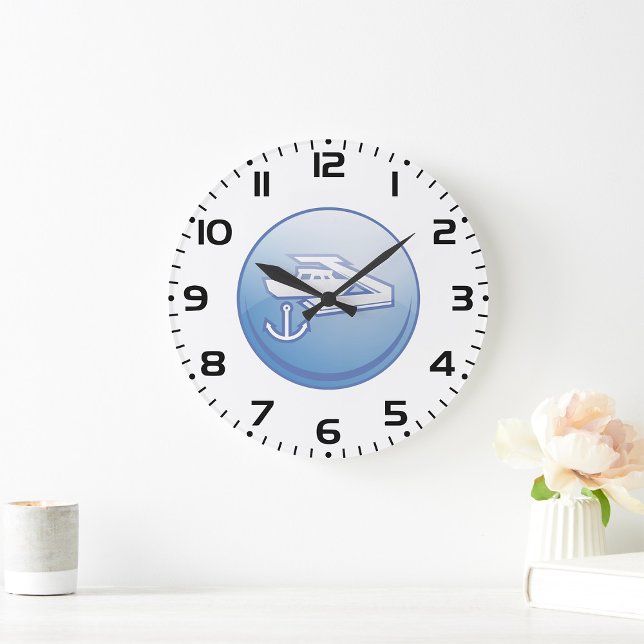 Boat and Anchor Nautical Marine Large Clock (Creator Uploaded)