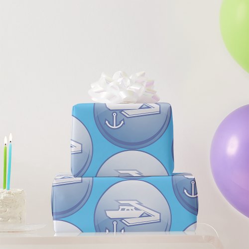Boat And Anchor Wrapping Paper