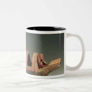 Boat and crew, tomb artefact Two-Tone coffee mug