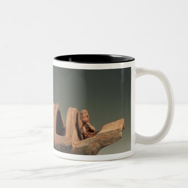 Boat and crew, tomb artefact Two-Tone coffee mug (Right)