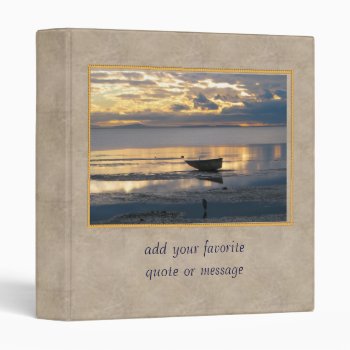 Boat And Heron 3 Ring Binder by northwest_photograph at Zazzle