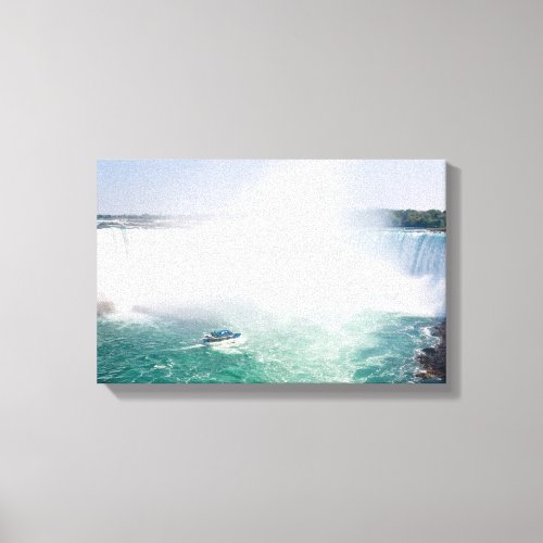 Boat and Horseshoe Falls from Niagara Falls Canvas Print