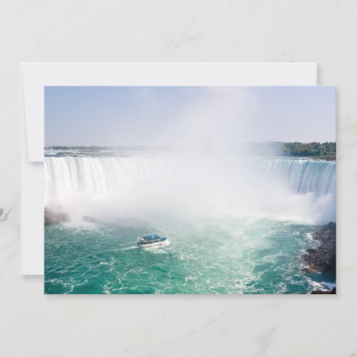 Boat and Horseshoe Falls from Niagara Falls Invitation