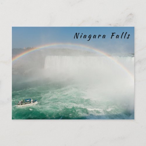 Boat and Horseshoe Falls from Niagara Falls Postcard