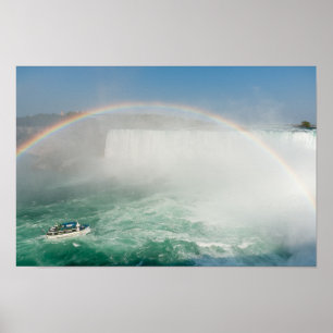Boat and Horseshoe Falls from Niagara Falls Poster