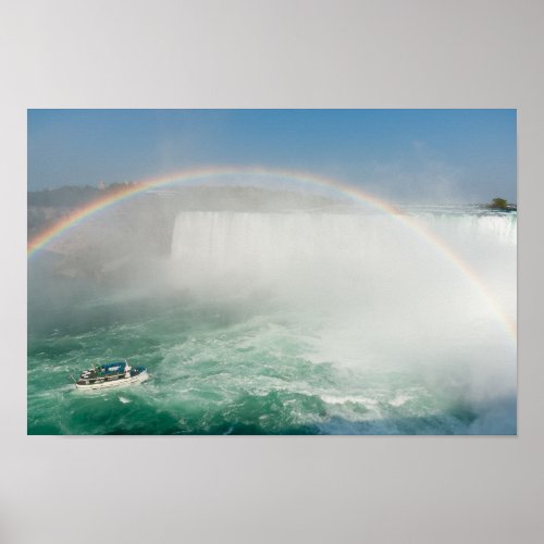 Boat and Horseshoe Falls from Niagara Falls Poster