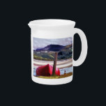 BOAT AND MOUNTAIN LANDSCAPE BEVERAGE PITCHER<br><div class="desc">A boat,  a mountain and the estuary,  everything for those who love the out of doors. 



 


com</div>