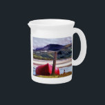 BOAT AND MOUNTAIN LANDSCAPE BEVERAGE PITCHER<br><div class="desc">A boat,  a mountain and the estuary,  everything for those who love the out of doors. 



 


com</div>