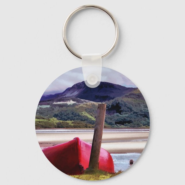 BOAT AND MOUNTAIN LANDSCAPE KEYCHAIN (Front)