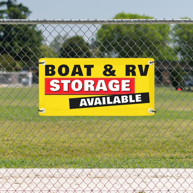 Boat And RV Storage Available Lot Space Outdoor Banner (Insitu)