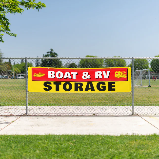 Boat And RV Storage Lot Space Available Outdoor Banner | Zazzle