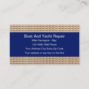 Boat And Yacht Repair Business Cards