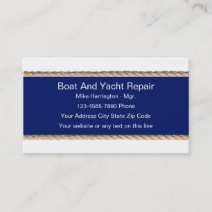 Boat And Yacht Repair Business Cards