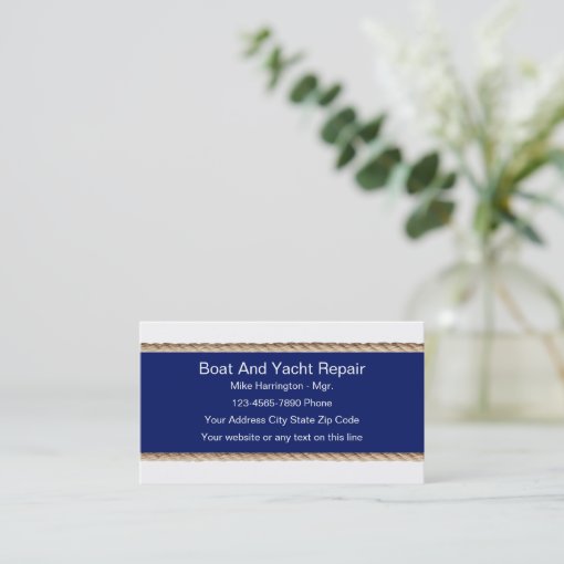 Boat And Yacht Repair Business Cards Zazzle