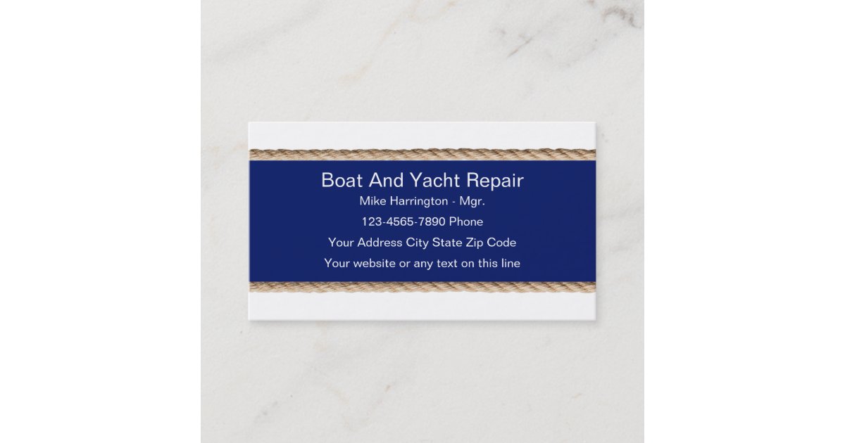 Boat And Yacht Repair Business Cards Zazzle