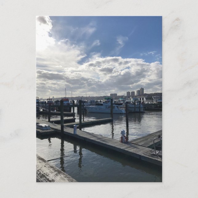 Boat Basin, Riverside Park New York City NYC Photo Postcard (Front)