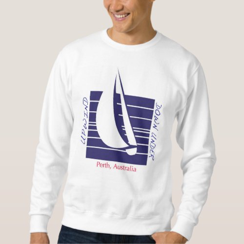 Boat Blue Square_UpDown Perth t_shirt Sweatshirt
