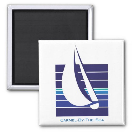 Boat Blues Square_Carmel_by_the_sea magnet