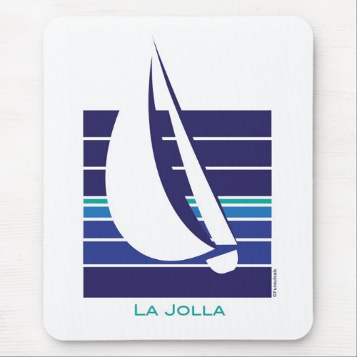 Boat Blues Square_La Jolla mousepad