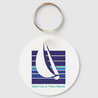 Boat Blues Square_Namedrop keychain