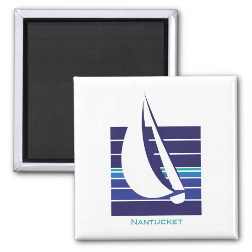Boat Blues Square_Nantucket magnet