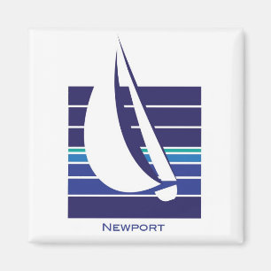Boat Blues Square_Newport magnet