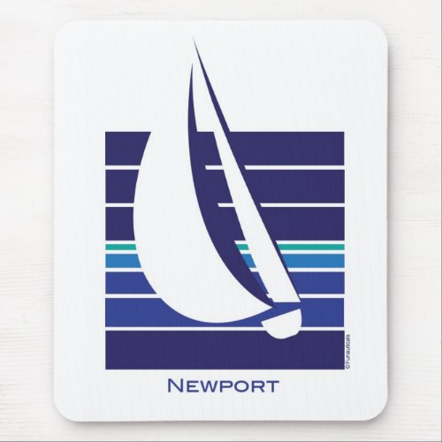 Boat Blues Square_Newport mousepad