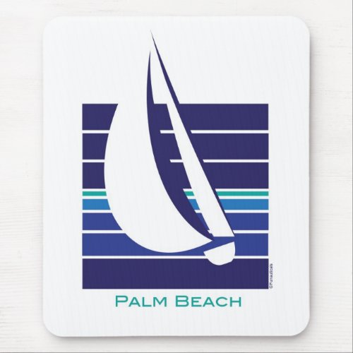 Boat Blues Square_Palm Beach mousepad