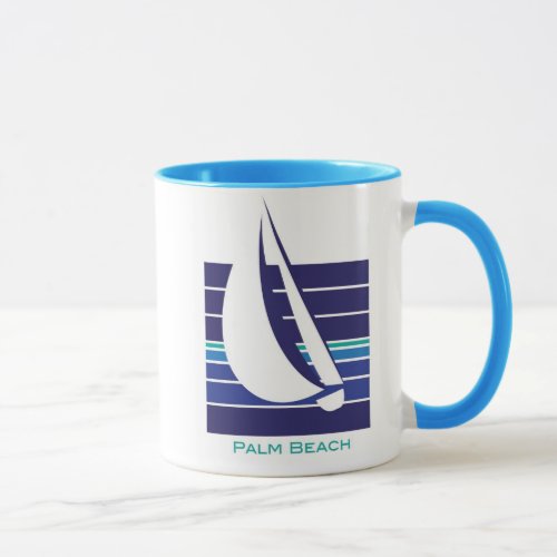 Boat Blues Square_Palm Beach mug