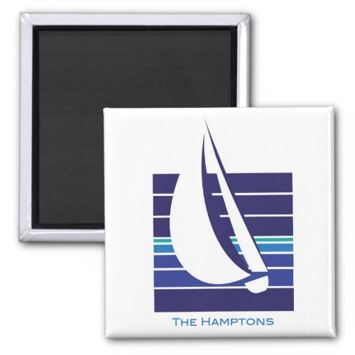 Boat Blues Square_The Hamptons magnet