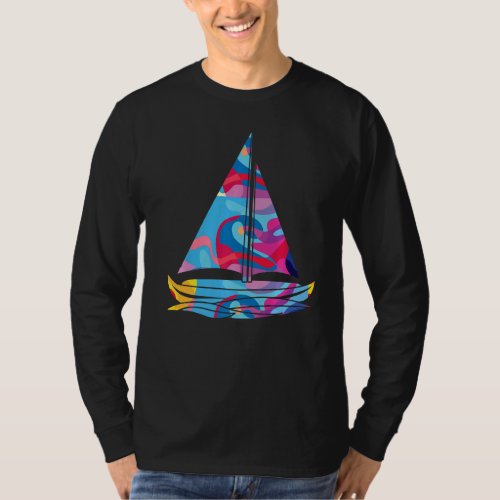 Boat boats boating Colorful Graphic   T_Shirt