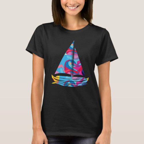 Boat boats boating Colorful Graphic   T_Shirt