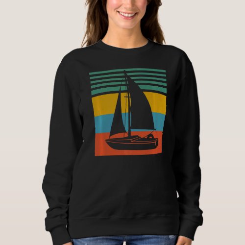 Boat boats boating retro sweatshirt