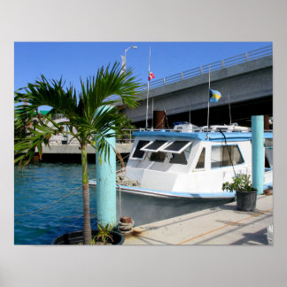 Boat & Bridge, Nassau Poster