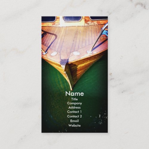 Boat, business card template