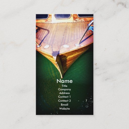 Customizable Boat, business card template