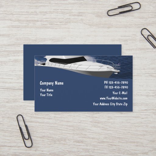 Customizable Boat Business Cards