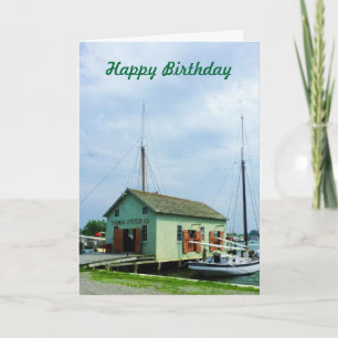 Boat by Oyster Shack - Birthday Men Card